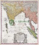 090 Carta geografica antica - India e Sud-Est Asiatico carta geografica antica epoca 1750 circa